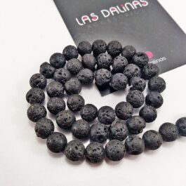 Perlas Piedras Volcánicas Negras 8mm