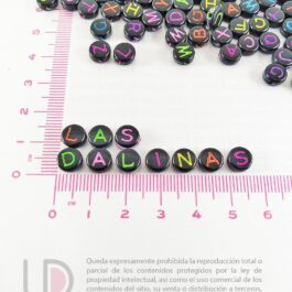 100 Cuentas Redondas Fondo Negro Letras de Colores