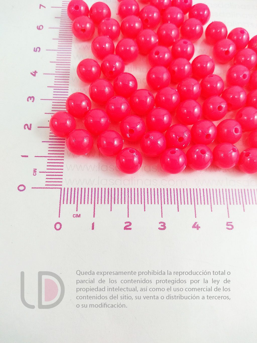 Bolitas Plásticas Fucsia 8mm X 25 Gramos ⋆ Las Dalinas Insumos 