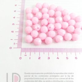 Bolitas Facetadas Plásticas Rosa BB 8mm x 25 gramos