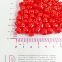 Mostacillón Plástico Rojo 9mm x 25 gramos