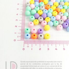 Bolitas Plásticas Multicolor Símil Goma 10mm E x 10 unidades