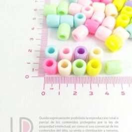 Mostacillón Plástico Multicolor Pastel 10mm x 25 gramos E