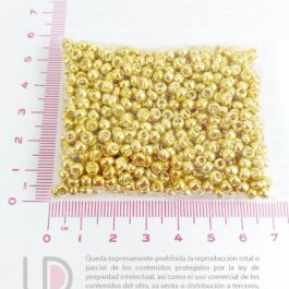 Mostacillón Metalizado Dorado x 50 gramos