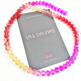 Perlas Facetadas Traslúcidas Multicolor 8mm B