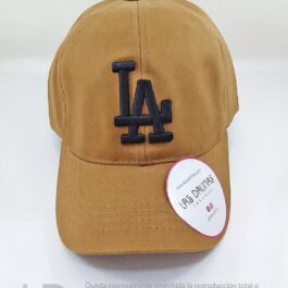Gorra Marrón Bordado Negro de Los Angeles Dodgers MLB