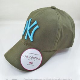 Gorra Verde Militar Bordado Celeste New York Yankees MLB